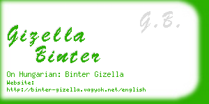 gizella binter business card